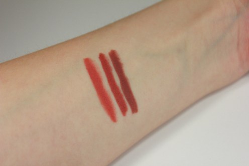 Colourpop Lippie Pencil Swatches; Frida, Brink, Bound