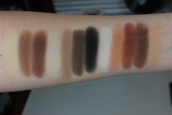 kat von d shade & light eye palette swatches artificial lighting