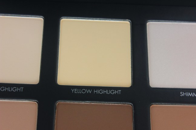 Lorac Pro Contour Palette - Yellow Highlight Swatch 1.JPG