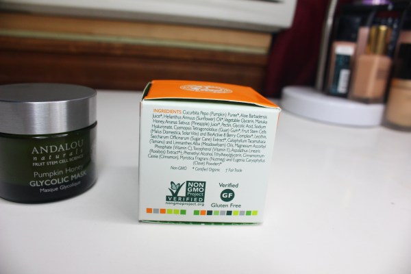 Organic Pumpkin Glycolic Mask ingredients