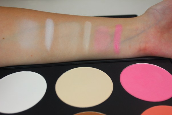 Sedona Lace Contour and Blush Palette swatches 1 highlight and blush