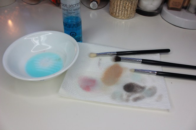 Makeup brush cleaning tutorial