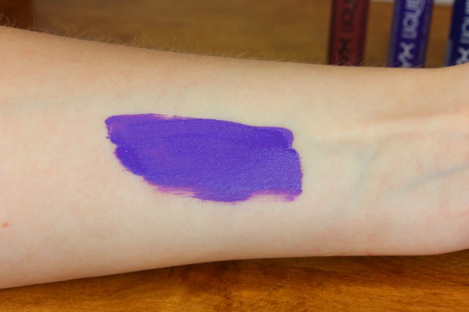 NYX Cosmetics Liquid Suede lipstick in Amethyst